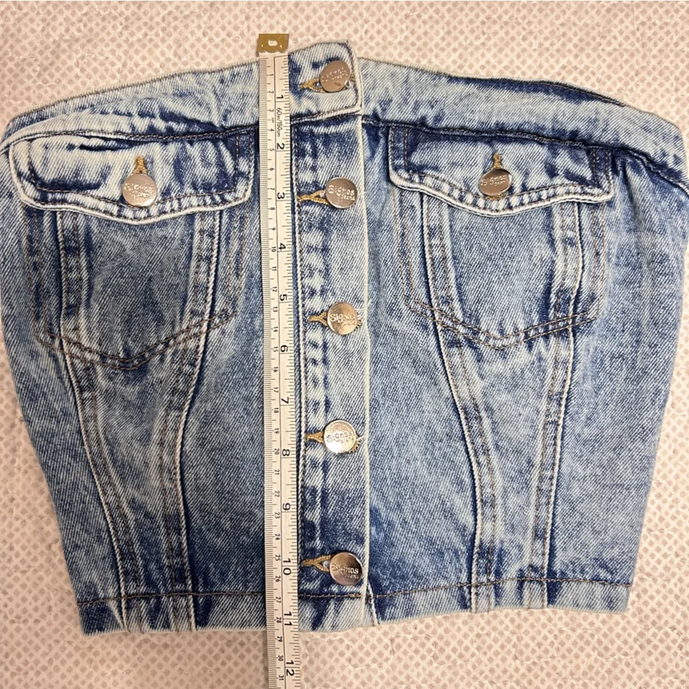 Signos Denim Bustier Top Sz S - Picture 8 of 8